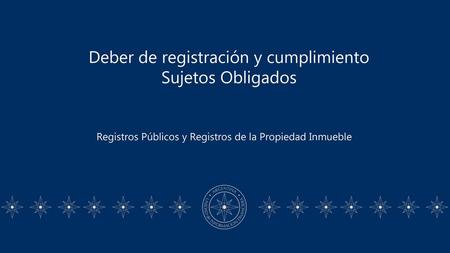 Registros Públicos y Registros de la Propiedad Inmueble