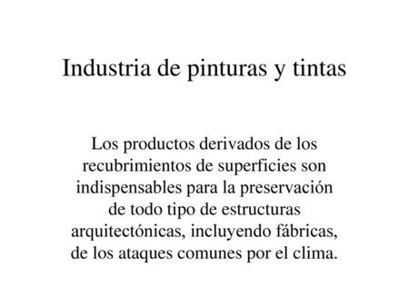 Industria de pinturas y tintas