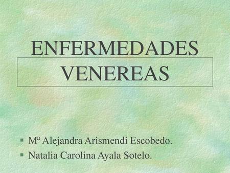 ENFERMEDADES VENEREAS