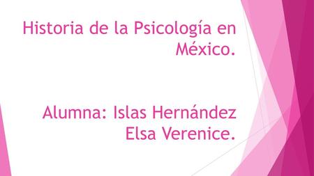 Historia de la Psicología en México