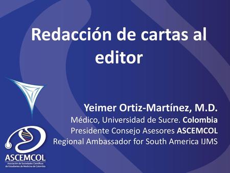 Redacción de cartas al editor