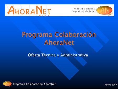 Programa Colaboración AhoraNet