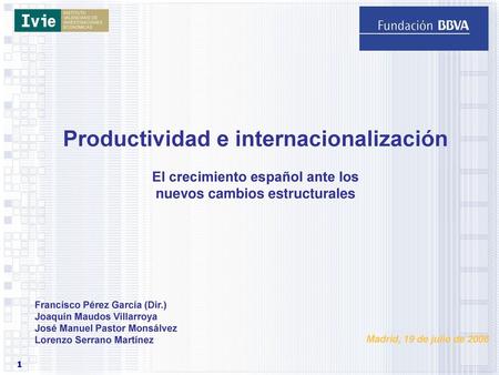 Productividad e internacionalización