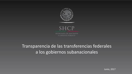 Transparencia de las transferencias federales