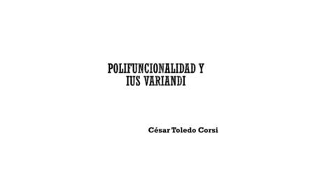 Polifuncionalidad y ius variandi