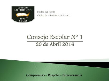 Consejo Escolar Nº 1 29 de Abril 2016