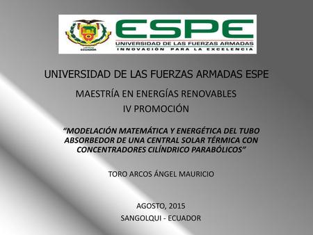 UNIVERSIDAD DE LAS FUERZAS ARMADAS ESPE