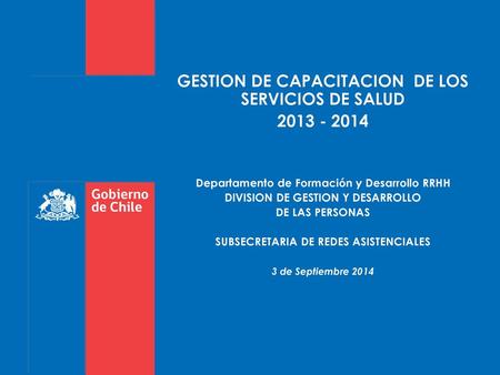 GESTION DE CAPACITACION DE LOS SERVICIOS DE SALUD