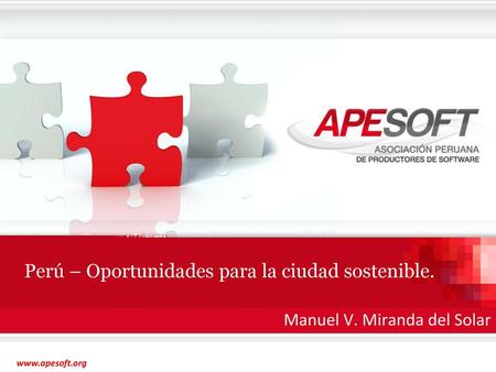 Perú – Oportunidades para la ciudad sostenible.