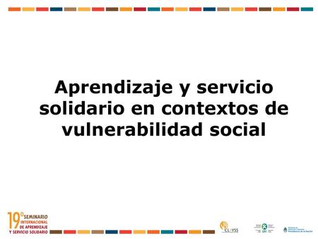 Aprendizaje y servicio solidario en contextos de vulnerabilidad social