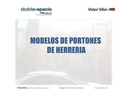 MODELOS DE PORTONES DE HERRERIA