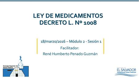 LEY DE MEDICAMENTOS DECRETO L. Nº 1008
