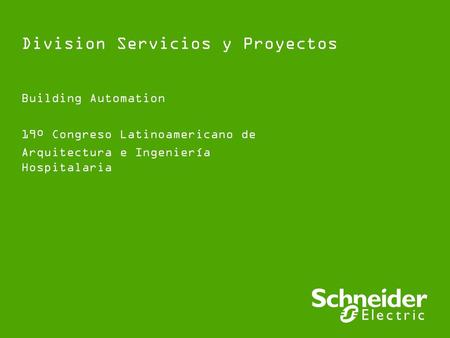 Division Servicios y Proyectos