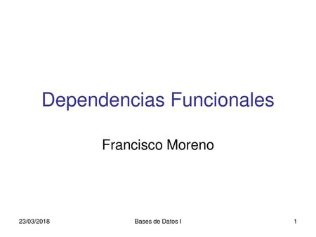 Dependencias Funcionales