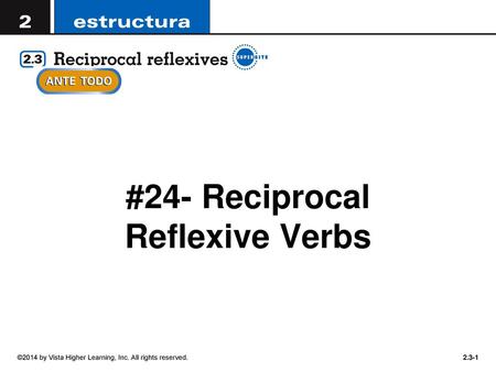 #24- Reciprocal Reflexive Verbs