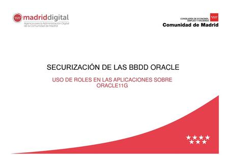 SECURIZACIÓN DE LAS bbdd Oracle