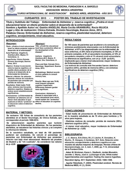 CURSANTES POSTER DEL TRABAJO DE INVESTIGACION