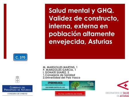 No hay conflictos de interés