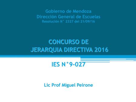 Lic Prof Miguel Peirone