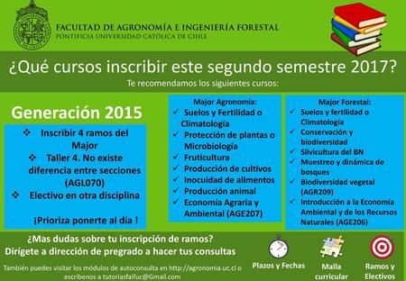 ¿Qué cursos inscribir este segundo semestre 2017?