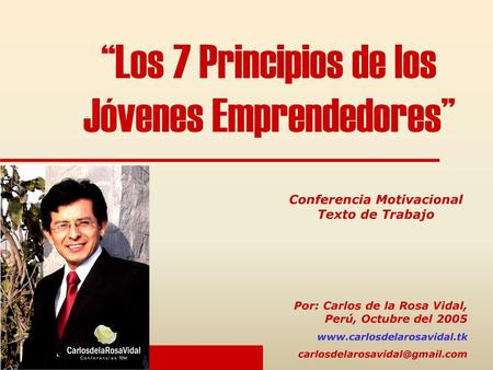 Conferencia Motivacional Texto de Trabajo