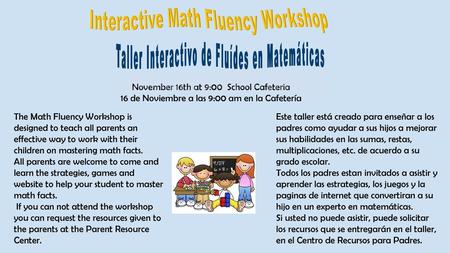 Interactive Math Fluency Workshop