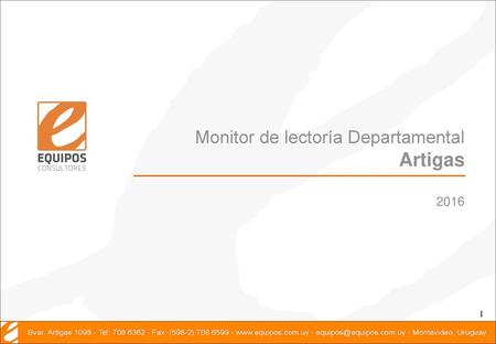 Monitor de lectoría Departamental Artigas