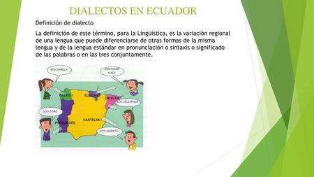 DIALECTOS EN ECUADOR Definición de dialecto