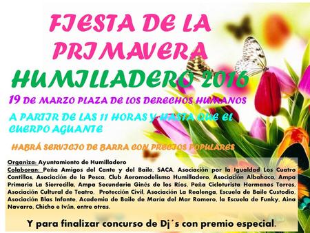 FIESTA DE LA PRIMAVERA HUMILLADERO 2016