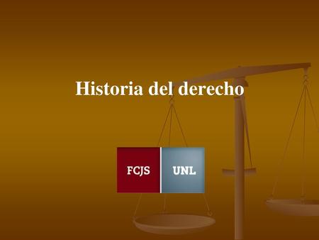Historia del derecho.