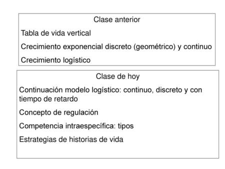 Clase anterior Tabla de vida vertical