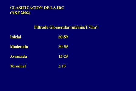 CLASIFICACION DE LA IRC