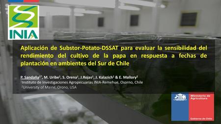 Aplicación de Substor-Potato-DSSAT para evaluar la sensibilidad del rendimiento del cultivo de la papa en respuesta a fechas de plantación en ambientes.