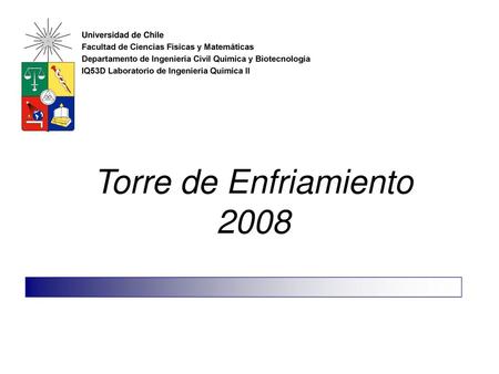 Torre de Enfriamiento 2008 Universidad de Chile