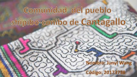 shipibo-conibo de Cantagallo