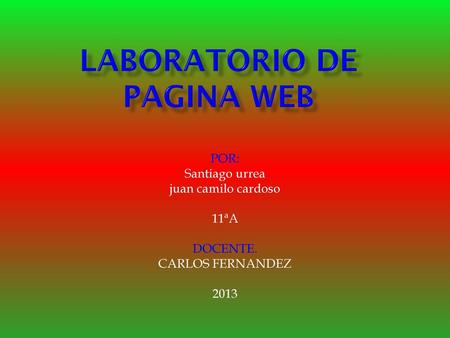 LABORATORIO DE PAGINA WEB