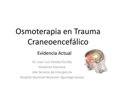 Osmoterapia en Trauma Craneoencefálico