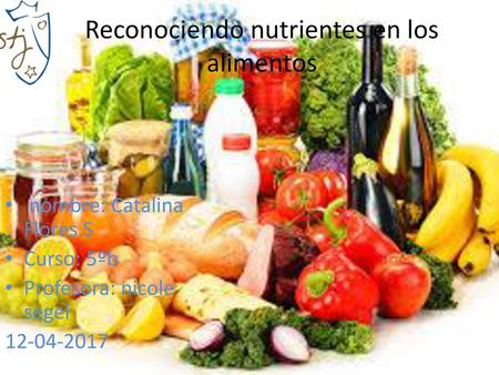 Reconociendo nutrientes en los alimentos