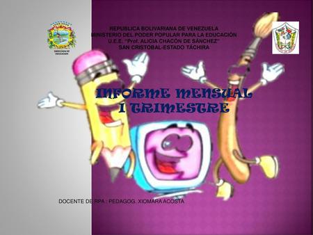 INFORME MENSUAL I TRIMESTRE
