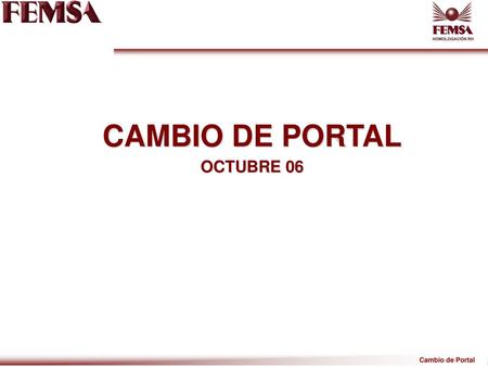 CAMBIO DE PORTAL OCTUBRE 06.