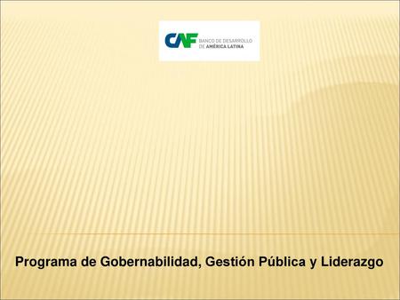 Programa de Gobernabilidad, Gestión Pública y Liderazgo