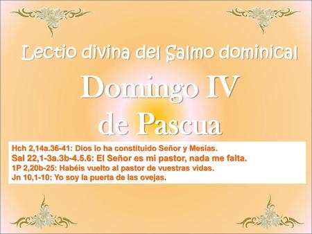 Lectio divina del Salmo dominical