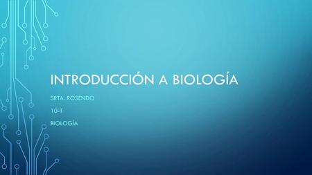 Introducción a biología