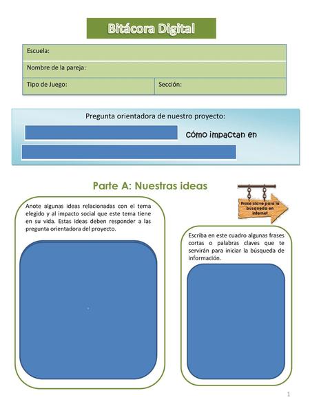 Bitácora Digital Parte A: Nuestras ideas