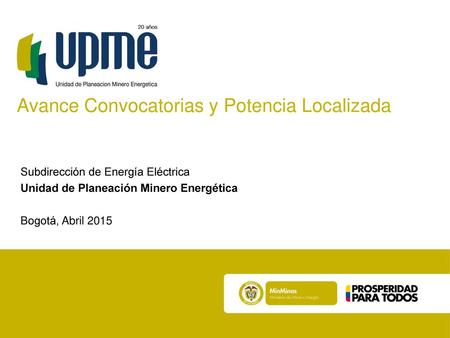 Avance Convocatorias y Potencia Localizada