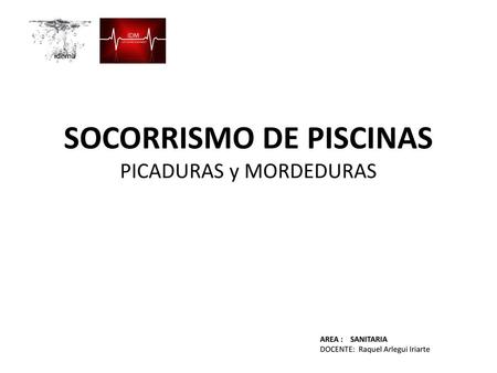 SOCORRISMO DE PISCINAS PICADURAS y MORDEDURAS