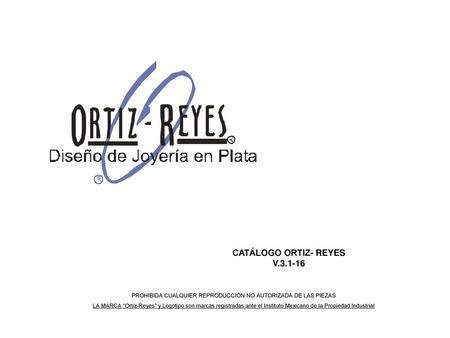 CATÁLOGO ORTIZ- REYES V