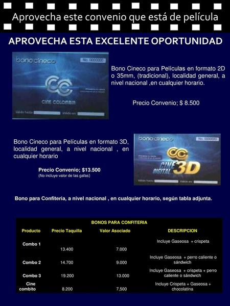 Aprovecha este convenio que está de película
