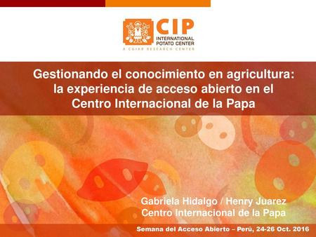 Gestionando el conocimiento en agricultura: