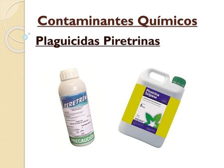 Contaminantes Químicos